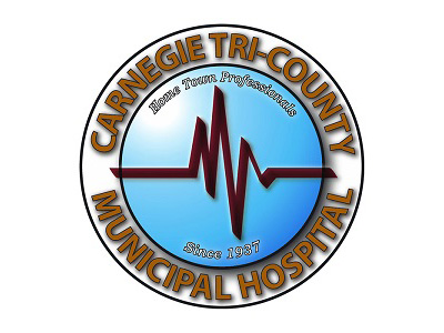 Carnegie Tri County Hospital Logo circular with text