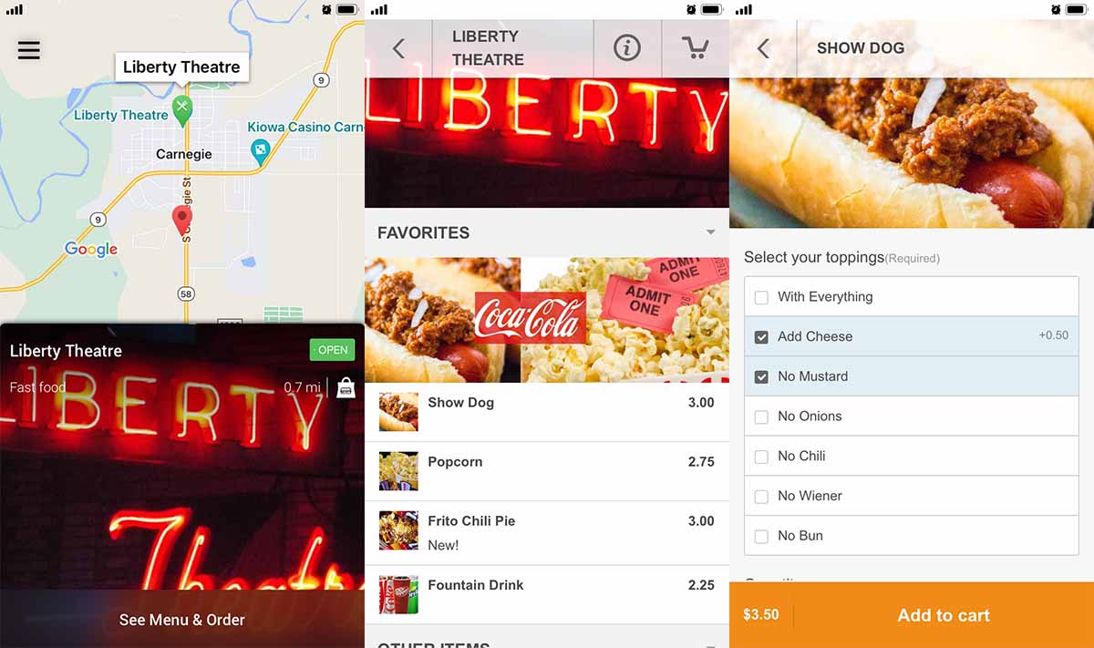 Mobile App Example for Restaurant